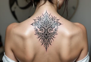 Fine thin lines very small minimalist tattoo combo of phenix and lotus tattoo idea