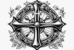 Anchor and cross tattoo idea