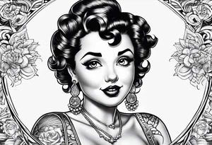 Betty boop tattoo idea