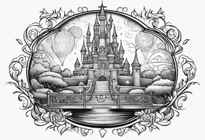 Epcot world showcase with fireworks tattoo idea