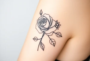 rose and mum tattoo tattoo idea