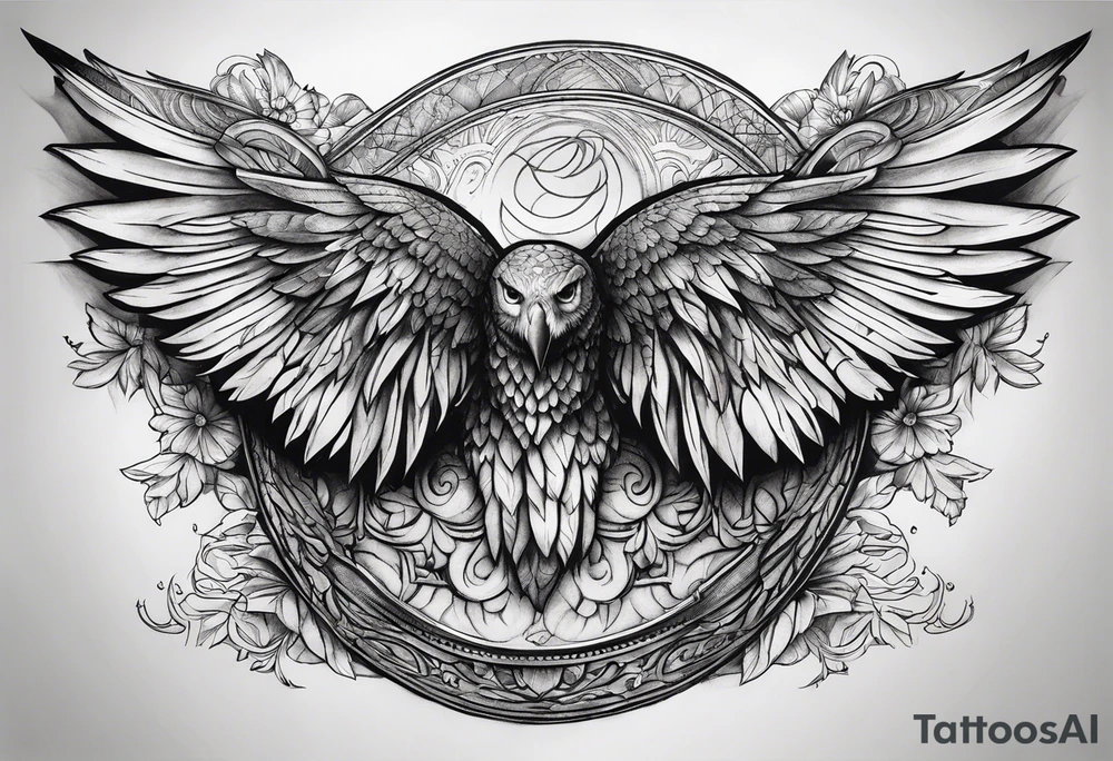 Hallo with wings tattoo idea