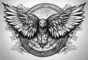 Hallo with wings tattoo idea