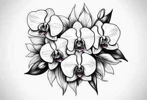 Orchid flowers tattoo idea
