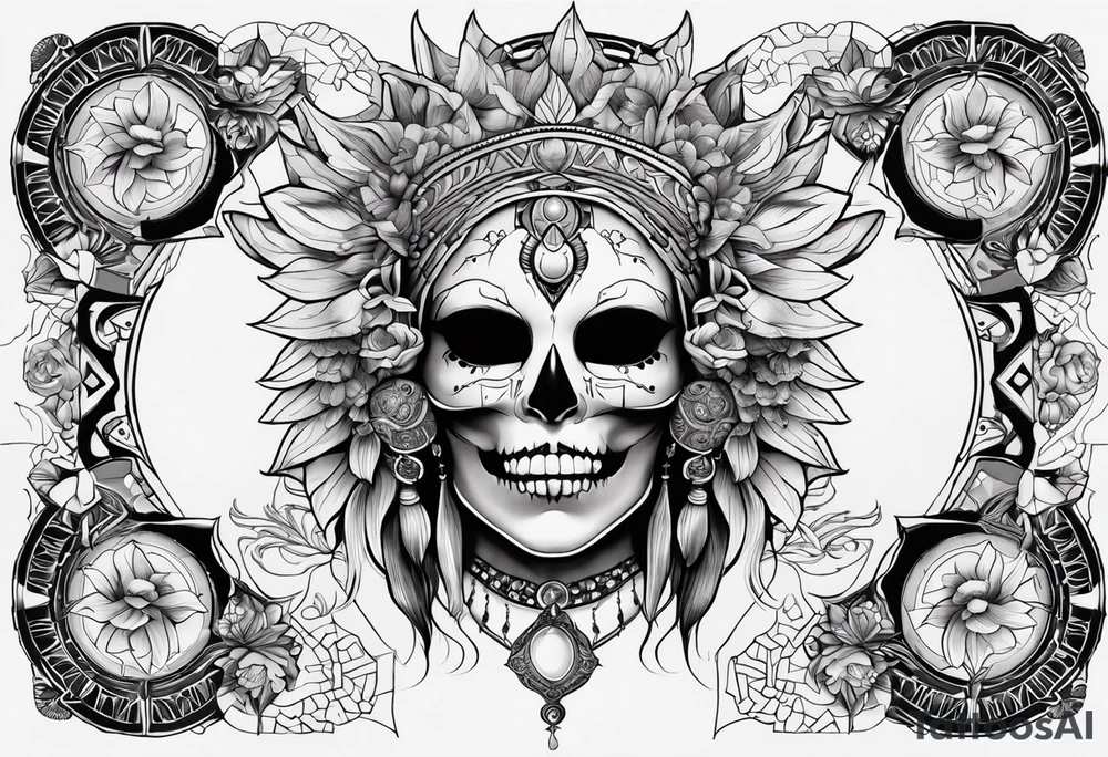 kali ma, alien goddess, valkrye, aries, pirate, divine feminine, zenza resonance, pachamama, lotus azul, blank panther, eagle, skull, 5D, nueva gaya, dna 12 tattoo idea