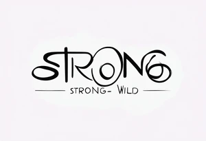 text “Strong. Soft. Wild.”, within infinity symbol, something to symbolize 4 kids, purple tattoo idea