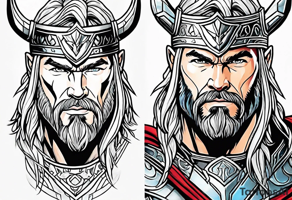 The Mighty Thor that looks like the Chris Hemsworth version tattoo idea