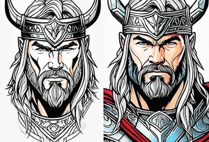 The Mighty Thor that looks like the Chris Hemsworth version tattoo idea