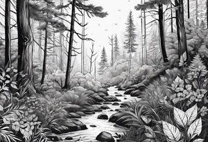 Forest floor tattoo idea