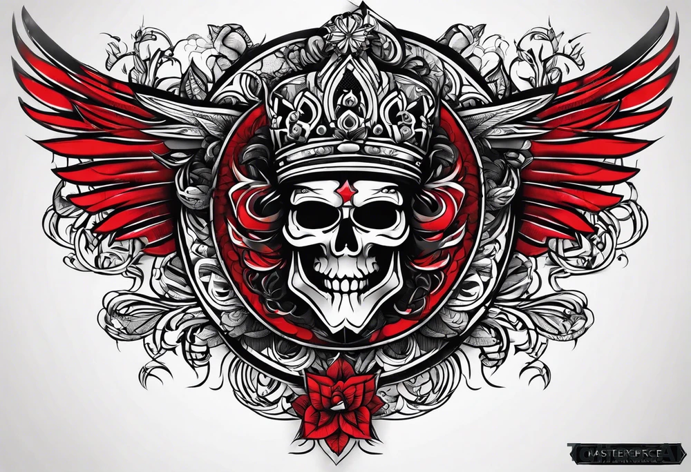 Simple black and red tattoo for men tattoo idea
