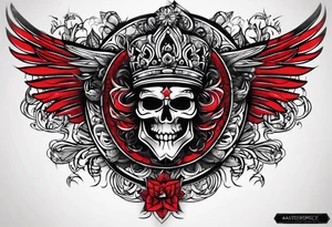Simple black and red tattoo for men tattoo idea