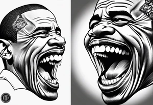 obama big teeth tattoo idea
