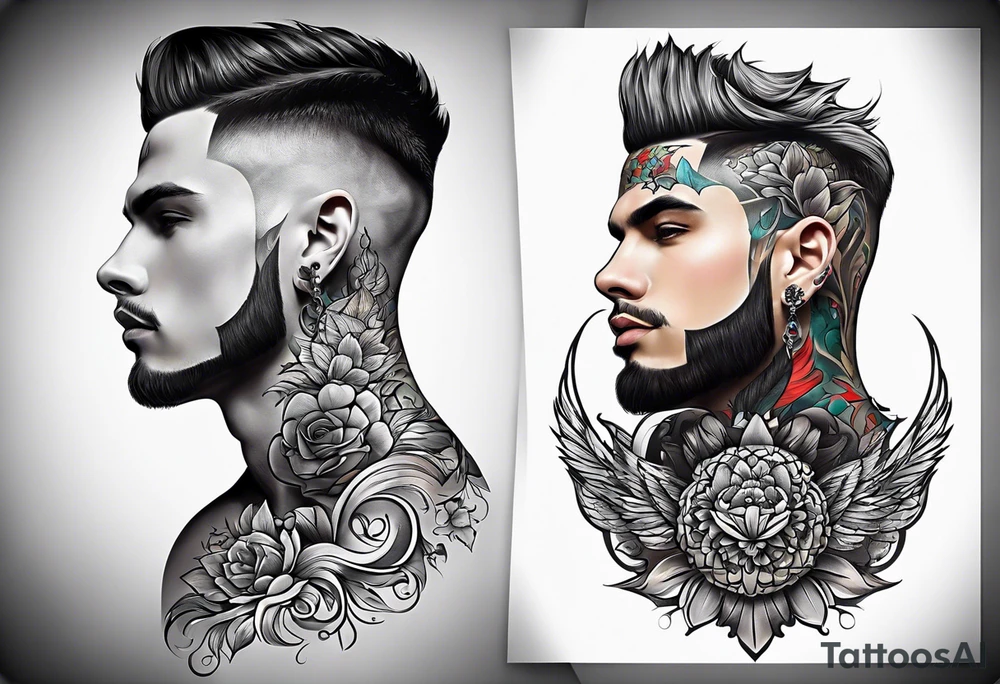 Neck tattoo that’s says “nice guys finish last tattoo idea