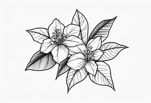 fine line bouganvillea tattoo idea