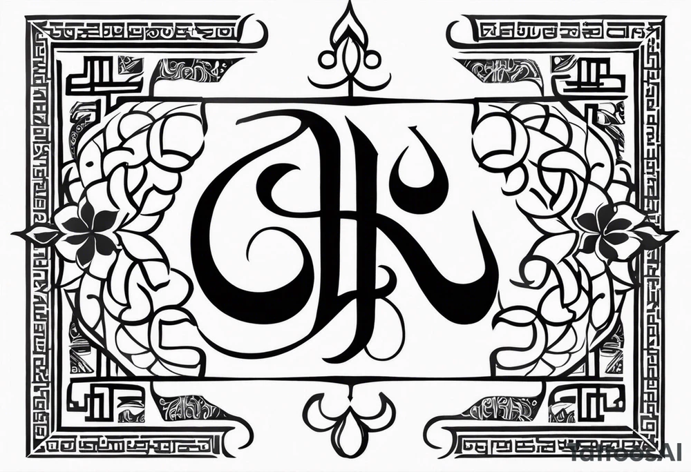Tattoo ਨਿਰਭਉ ਨਿਰਵੈਰ written in Gurmukhi written text. Add symbols for strength and love tattoo idea