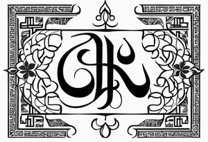 Tattoo ਨਿਰਭਉ ਨਿਰਵੈਰ written in Gurmukhi written text. Add symbols for strength and love tattoo idea