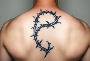 Thorn wrapped going down as a spiral tattoo idea