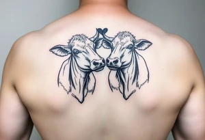 2 cows in love tattoo idea