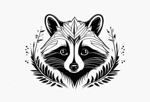 Cute raccoon tattoo idea