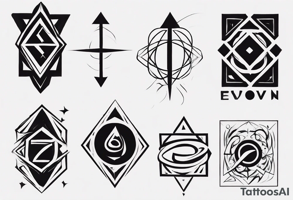 Merge in one the number seven, eleven and INFINITE SYMBOL tattoo idea