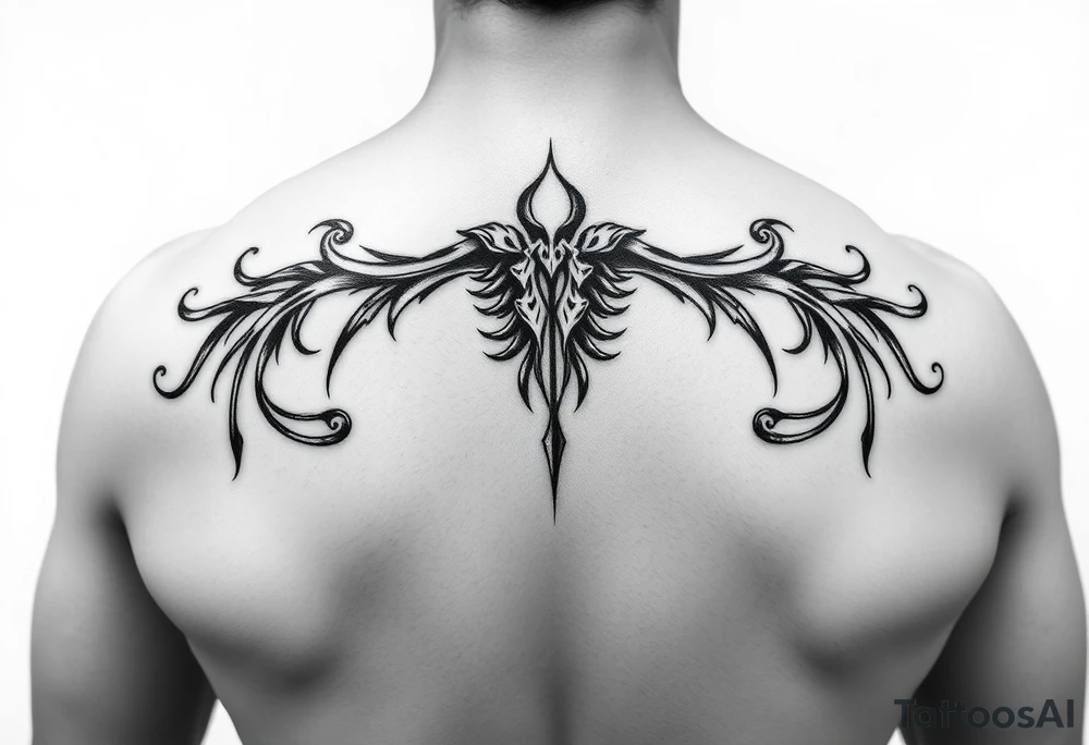 Seated mediator suicide prevention tattoo idea