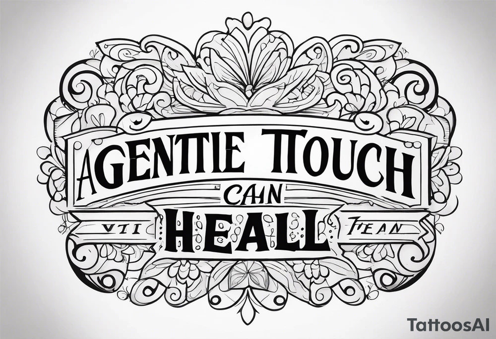 A gentle touch can heal tattoo idea