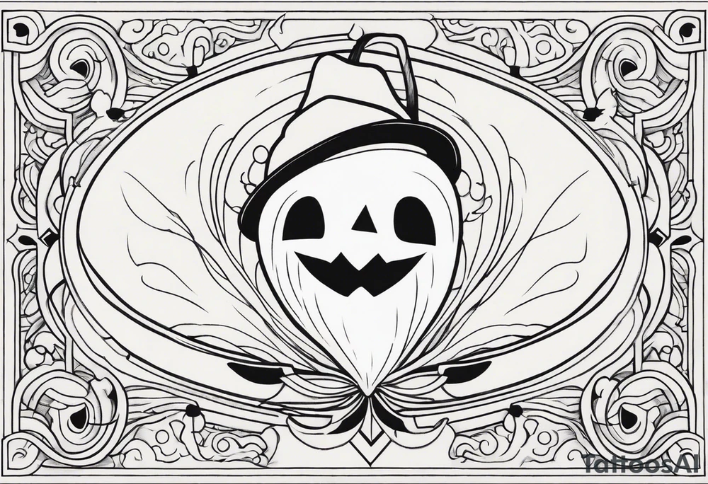 lovely ghost tattoo idea