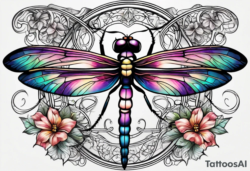 Dragonfly with infinity symbol tattoo idea
