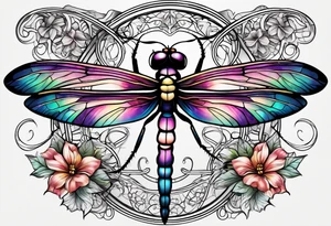 Dragonfly with infinity symbol tattoo idea