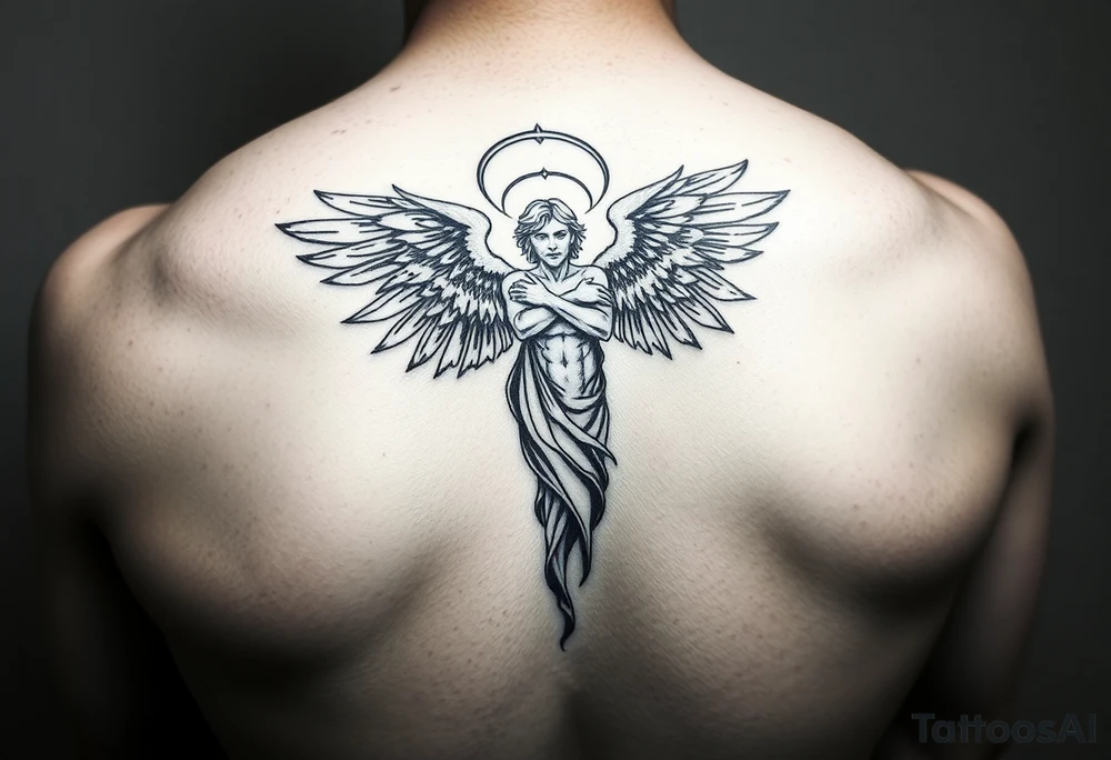 Biblical angel tattoo idea