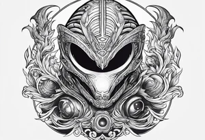 Alien space filler tattoo idea