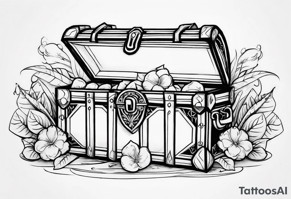 treasure chest tattoo idea