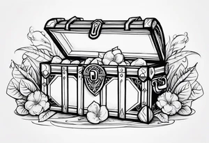 treasure chest tattoo idea