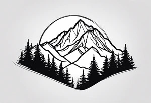 mountain peak outlines tattoo idea