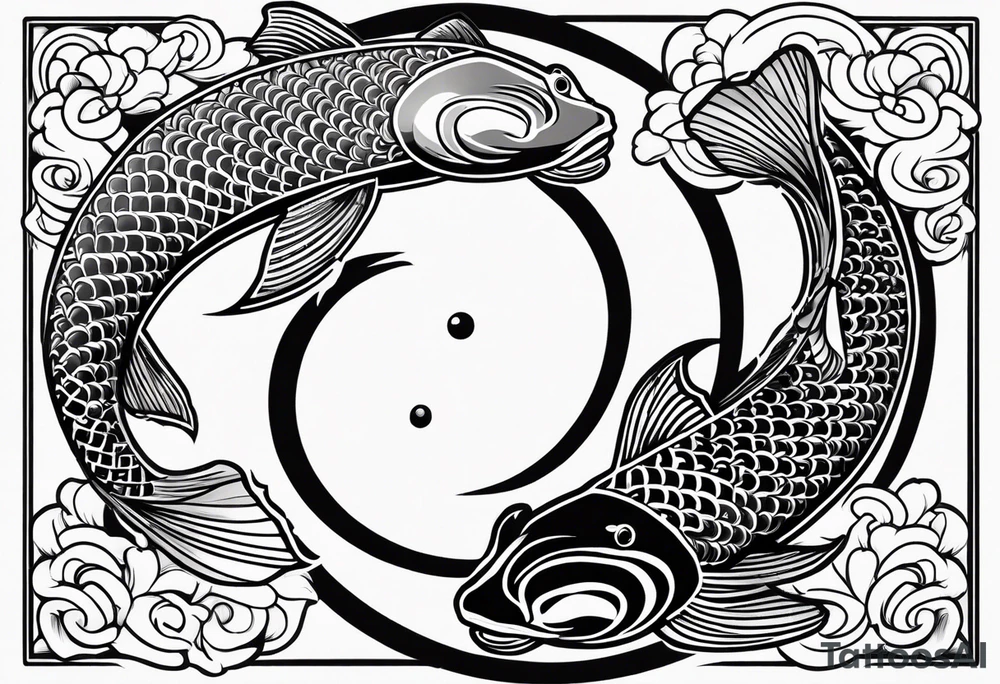 Koi fish yin and yang tattoo idea