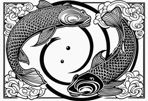 Koi fish yin and yang tattoo idea