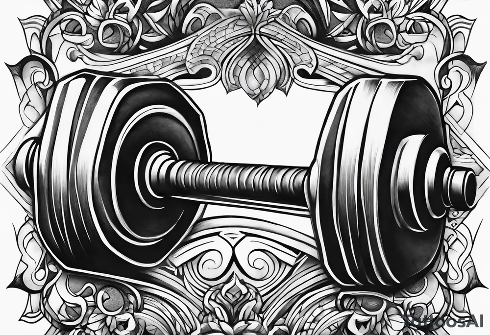 A hammer and a barbell tattoo idea