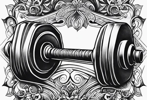 A hammer and a barbell tattoo idea