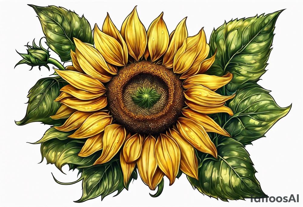 Sunflower for a male tattoo tattoo idea