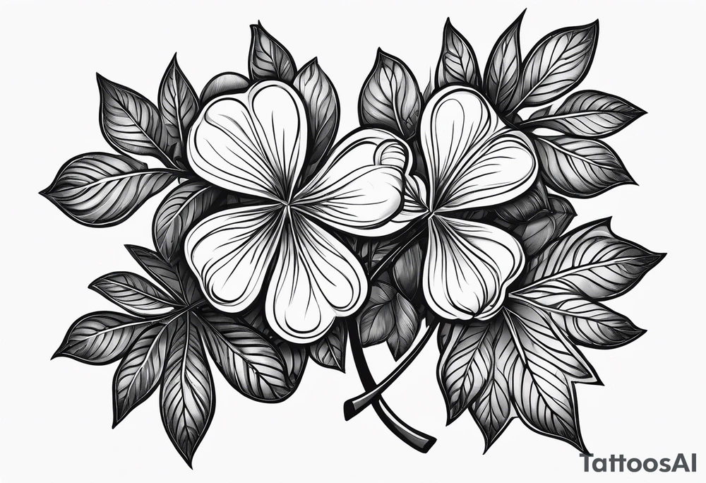 four-leaf clover tattoo idea