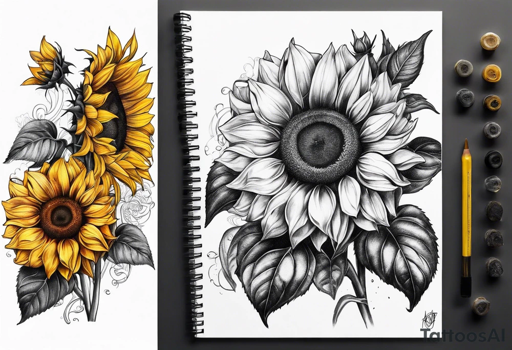 Sunflowers tattoo idea