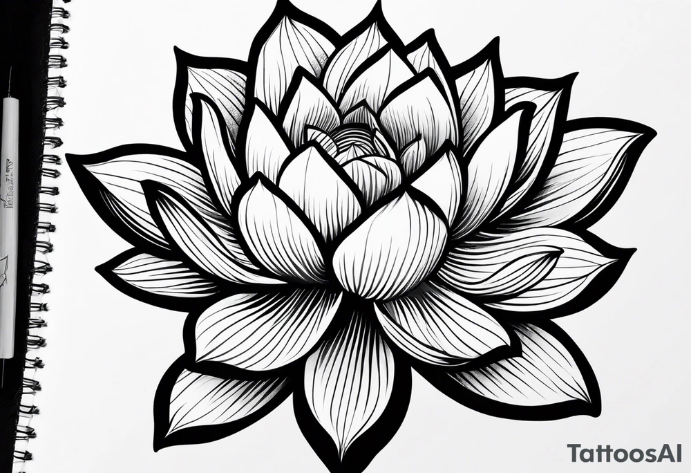 Lotus flower tattoo idea