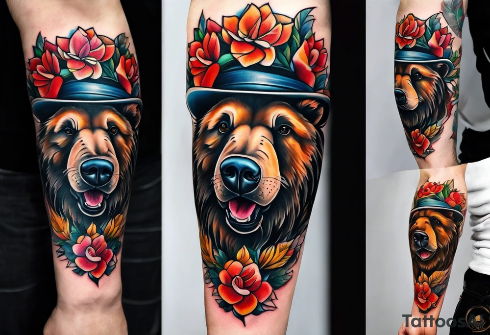 Dancing bear tattoo idea