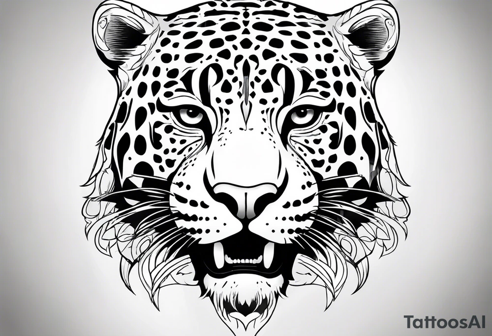 Jaguar head tattoo idea