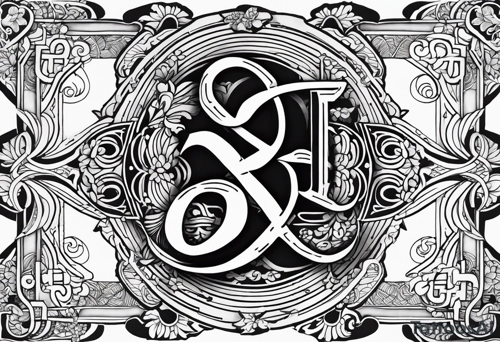 Las letras J, B, Q, Q tatuaje simple pero solemnes tattoo idea