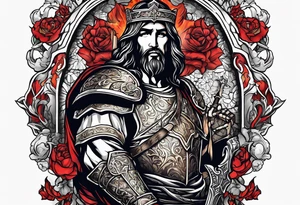 The armor of Jesus Christ fights off evil tattoo idea
