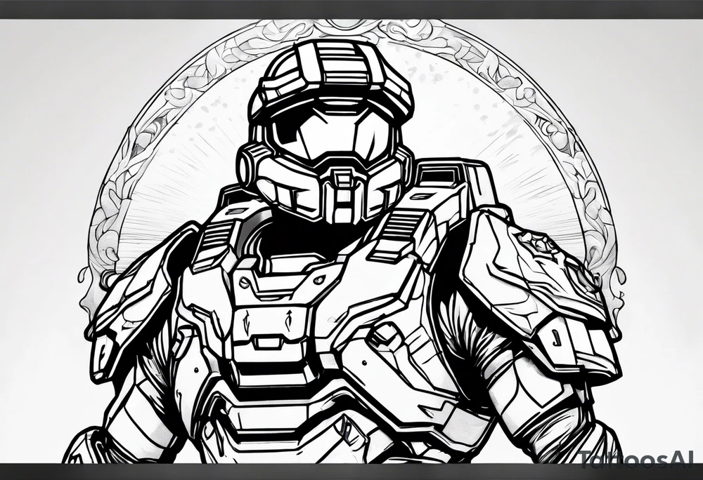 Halo 3 Marine reaching for the sky tattoo idea tattoo idea