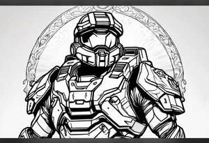 Halo 3 Marine reaching for the sky tattoo idea tattoo idea