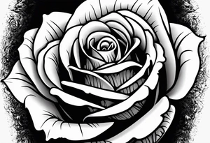 Rose in vampire teeth tattoo idea