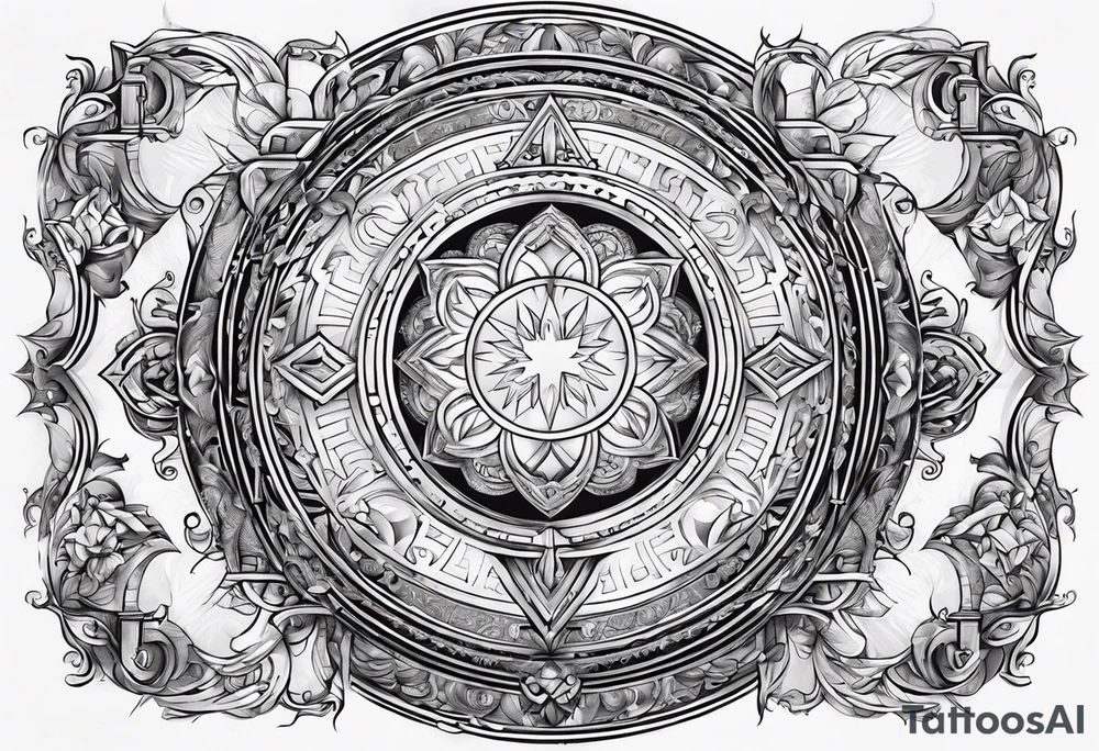a scroll with the 23 psalms inside and a halo on tip tattoo idea